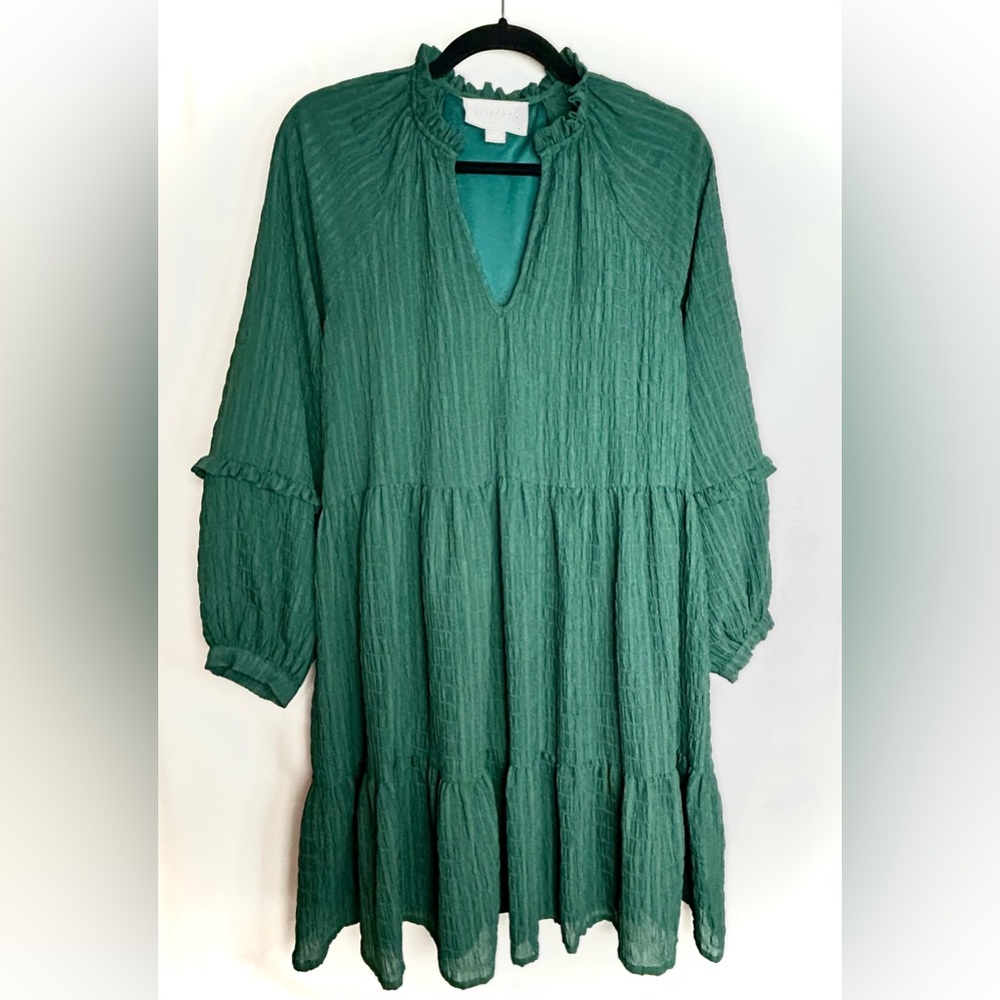 Anthropologie x Mare Mare - Green Ruched Dress